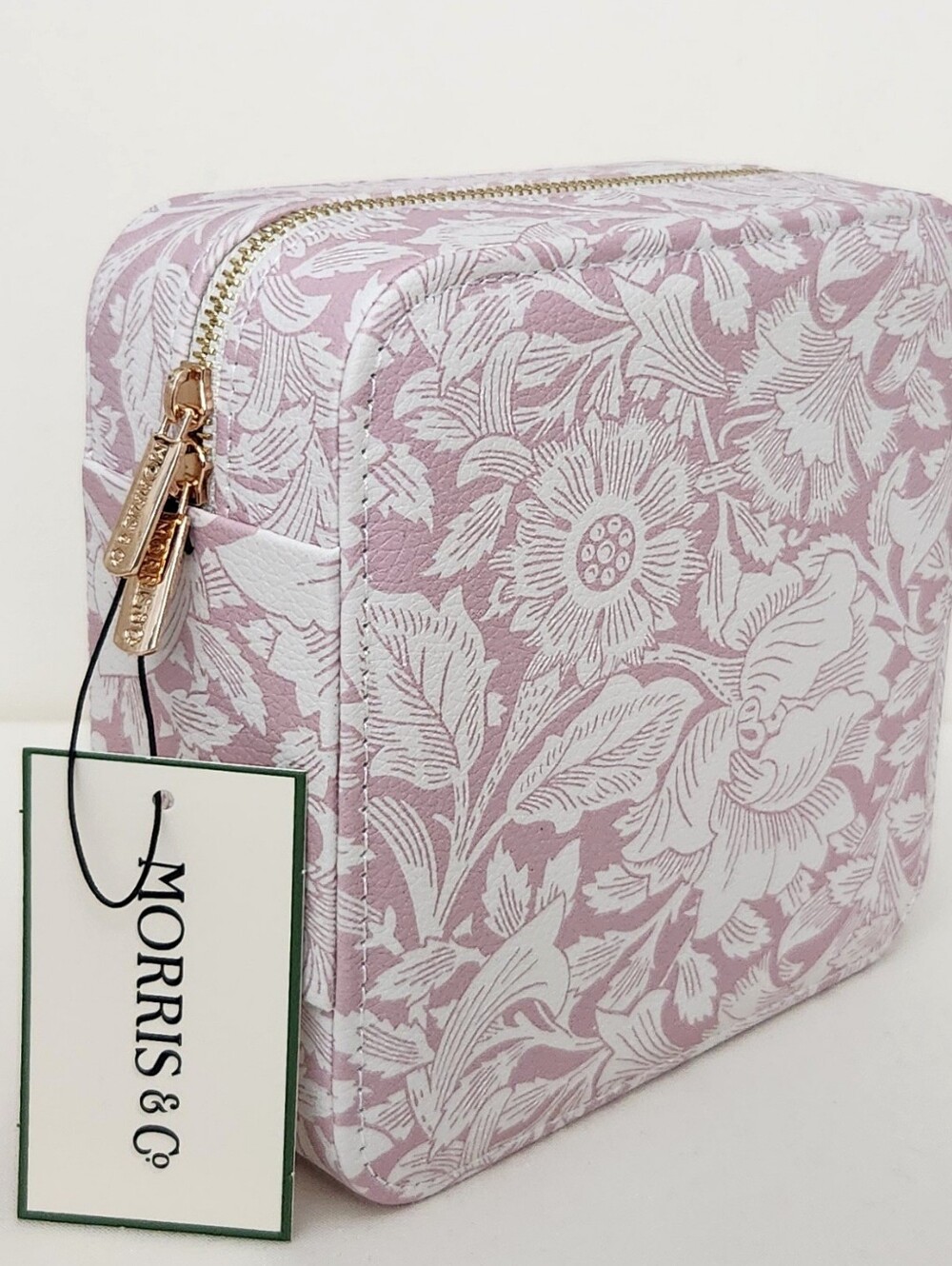 Morris & Co Travel Jewelry Box Case Organizer in Pink Floral - New NWT